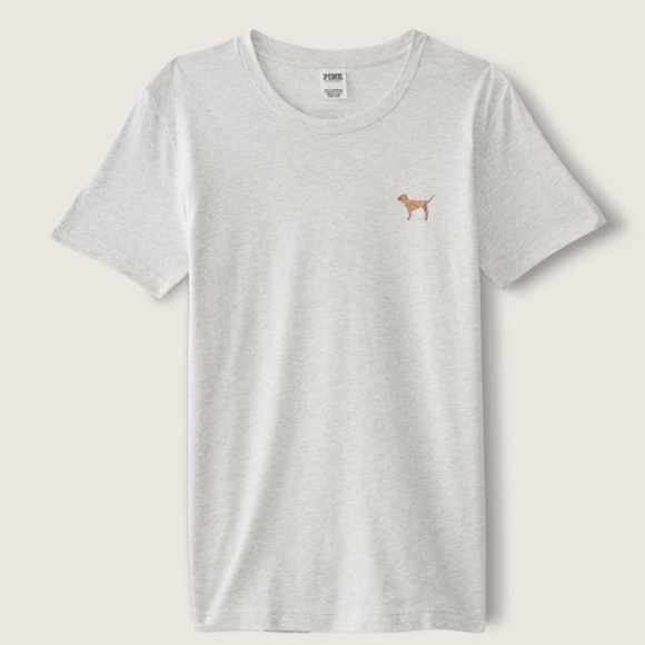 Victoria’s Secret Pink ~ SHINE EVERYDAY TEE ~ Glitter Shine Logo *NWT - Picture 2 of 5